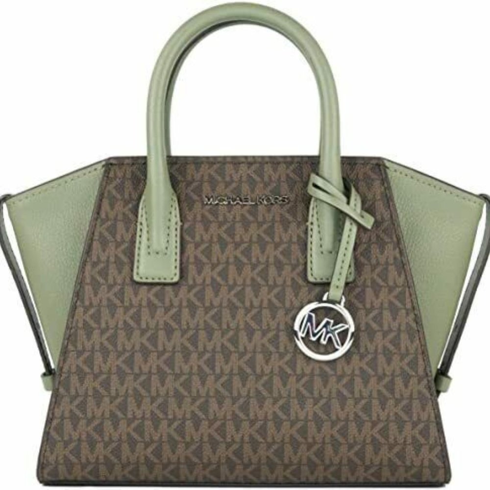 🌿 MICHAEL KORS Army Green Small Top Zip Satchel: Effortless Elegance! 🛍️